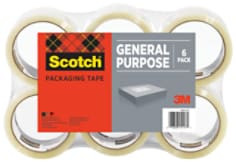 Scotch Lightweight Shipping Packaging Tape 3350-6, 1.88" x 54.6 yd (48 mm x 50 m)