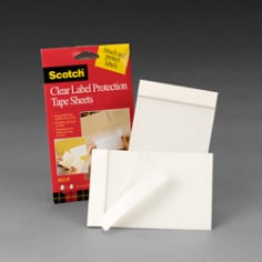 3M Tape Sheets 822P, Clear, 4" x 6", 60 Pack per case