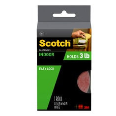 Scotch"door Fasteners RF4740, 3/4" x 5 ft (19,0 mm x 1,52 m) White 1 Set of Strips