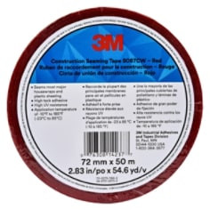 3M Construction Seaming Tape 8087CW, Red, 72 mm x 50 m, 16 roll per case