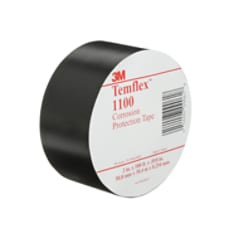 3M Temflex Vinyl Corrosion Protection Tape 1100, 2" x 100 ft, Printed, Black, 4 rolls per carton, 24 rolls per case