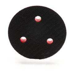 3M Xtract Low Profile Back-up Pad, 20350, 3" x 1/2" x 1/4"-20 External, 3 Holes, Red Foam, 10 per case