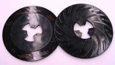 3M Disc Pad Face Plate Ribbed 80515, 7" Hard Black, 10 per case