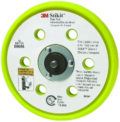 3M Stikit Low Profile Abrasive Disc Back-up Pad 05656, 6"ch, 10 per case