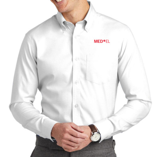 Embroidered Brooks Brothers Stretch Nailhead Shirt- MED-EL