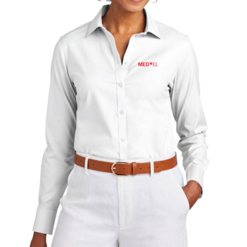 Embroidered Brooks Brothers Women's Pinpoint Shirt- MED-EL