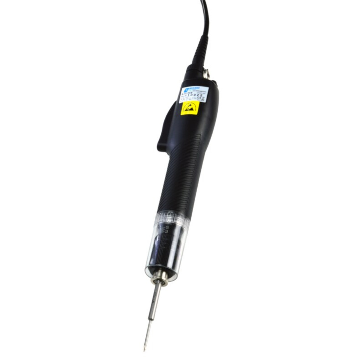 ESL211-ESD | Inline Brushless Electric Screwdriver, 0.44 - 3.08 in lbs, 4mm round, 1000 rpm, ESD, Lever