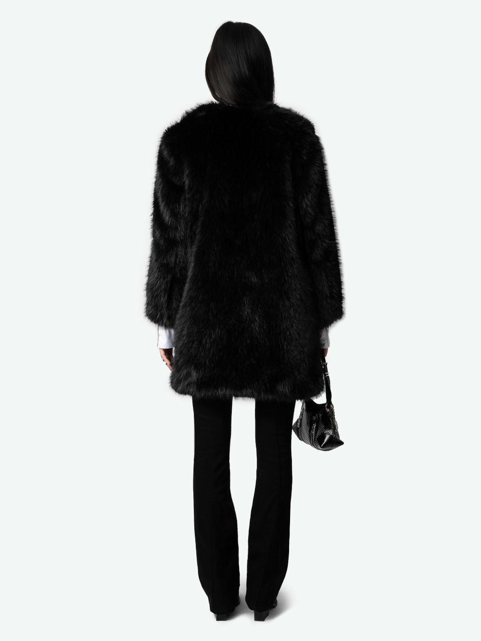 新品　FAUX FUR COAT ブラック ZARA NEW WOMAN ZW COLLECTION FAUX FUR COAT BLACK S,M,L 2969