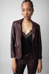 Women's Designer Brown Leather Jacket