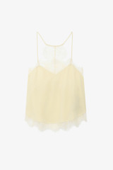 Women's Designer Yellow Silk Camisole