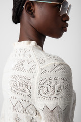 Women's Designer White Lace Shirt