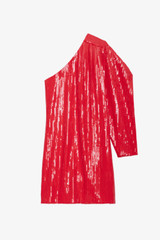Women's Designer Red Sequin Mini Dress