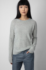 Women's Designer Grey Cashmere Sweater