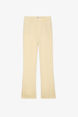 Women's Designer Yellow Linen Pants