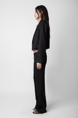 Women's Designer Black Suit Pant