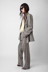 Women's Designer Checkered Suit Pants
