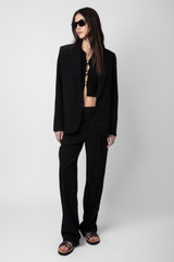 Women's Designer Black Suit Pant