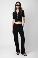 Women's Designer Black Suit Pant