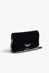 Women's Designer Black Suede Bag