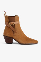 Women's Designer Brown Suede Ankle Boot