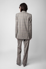 Women's Designer Check Suit Jacket