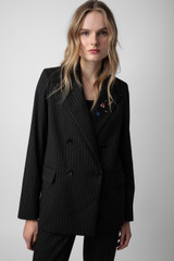 Women's Designer Pinstripe Suit Jacket