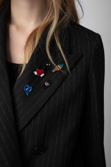 Women's Designer Pinstripe Suit Jacket