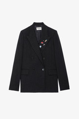 Women's Designer Pinstripe Suit Jacket