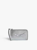 【関税込み】Z Card Holder - Zadig & Voltaire - Synthetic - B Zadig & Voltaire Womens Designer Metallic Silver Leather