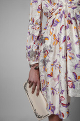 Zadig & Voltaire Womens Designer Silk Midi Dress with Floral Print