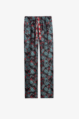 Zadig & Voltaire Womens Designer Pants with Jacquard in Black with Floral Print