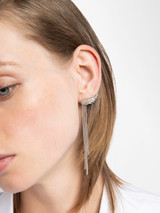 ROCK FEATHER CHAIN EARRINGS