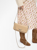 Womens Designer Midi Viscose Skirt in Mirror Flower Print with Lace Detail