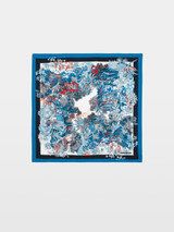 Womens Designer Square Silk Scarf with Jungle Print