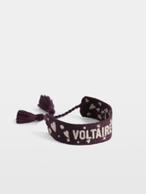 Womens Designer Burgundy Woven Bracelet with Voltaire Stitching
