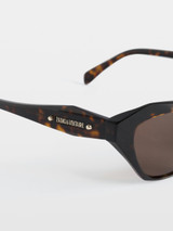 Designer Unisex Sunglasses with Wing Motif in Havana