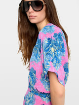 Womens Designer Midi Dress in Viscose with Jungle Print