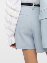 Womens Designer Tailored Shorts in Blue with Pockets