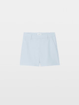 Womens Designer Tailored Shorts in Blue with Pockets