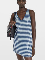 RASHA SEQUINS STRIPE DRESS