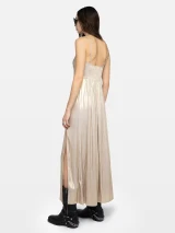 RIPPIE SATIN GOLD DRESS