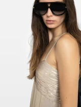 RIPPIE SATIN GOLD DRESS