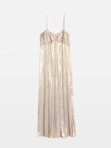 RIPPIE SATIN GOLD DRESS
