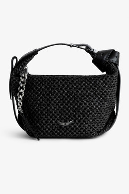 Women's Designer Black Woven Bag