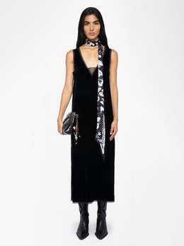 RENZO VELVET DRESS NOIR