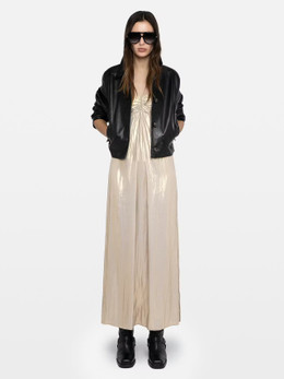 RIPPIE SATIN GOLD DRESS