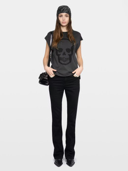CLOE SKULL HOLES TSHIRT