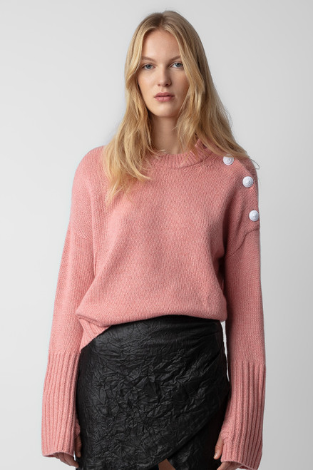 Women's Designer Pink Cashmere Sweater