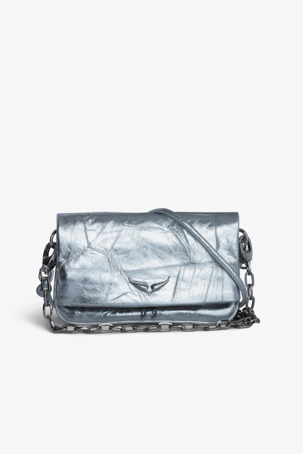 Women's Designer Silver Leather Nano Handbag