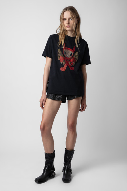 Women's Designer Black Devil T-Shirt